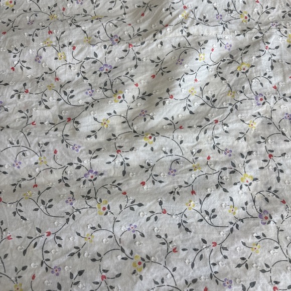 Avaasa Ivory Floral w/metallic A-line Flared Kurta Maxi Dress 3/4 Sleeves Sz L - Picture 10 of 10